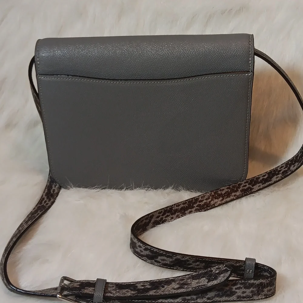 Coach Snake Embossed Brynn Flap Crossbody Purse. - Picture 2 of 11